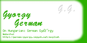 gyorgy german business card